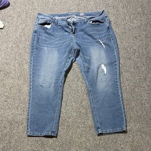 Women's Blue Cropped Jeans